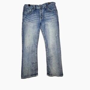 VTG‎ Y2K Axel Brand Distressed Blue Wash Bootcut Denim Jeans W36 L32